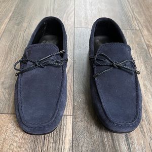 Tod’s Lanccetto City Gommino Men’s Suede Navy Loafers